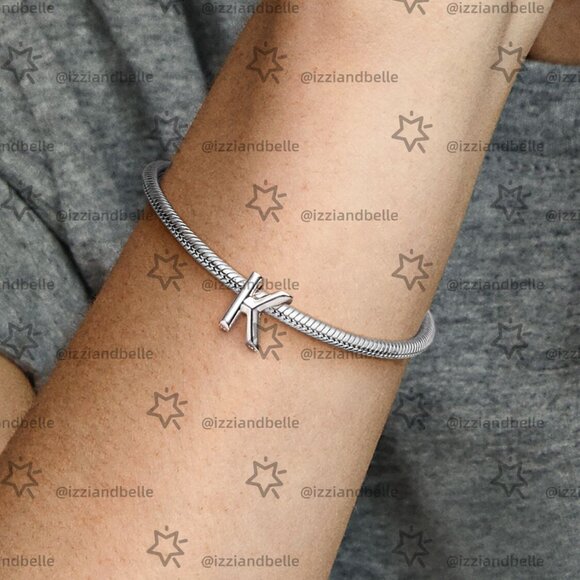 Pandora Letter K Alphabet Charm - Picture 5 of 6